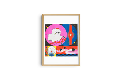Crush by Sanqian Risograph A3 Print