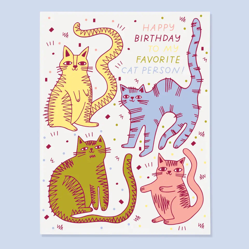 Cat Person Greeting Card