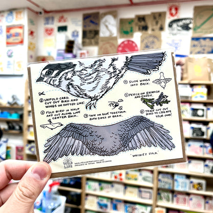 Cut and Fold Craft Card - Whiskey Jack