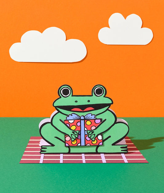 Frog with Mini Card - Greetings Card