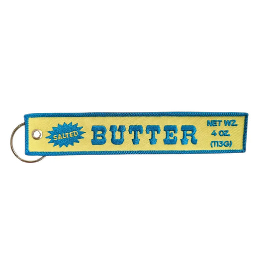 Butter Embroidered Keychain