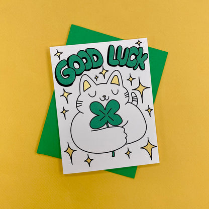 Good Luck Clover Greeting Card