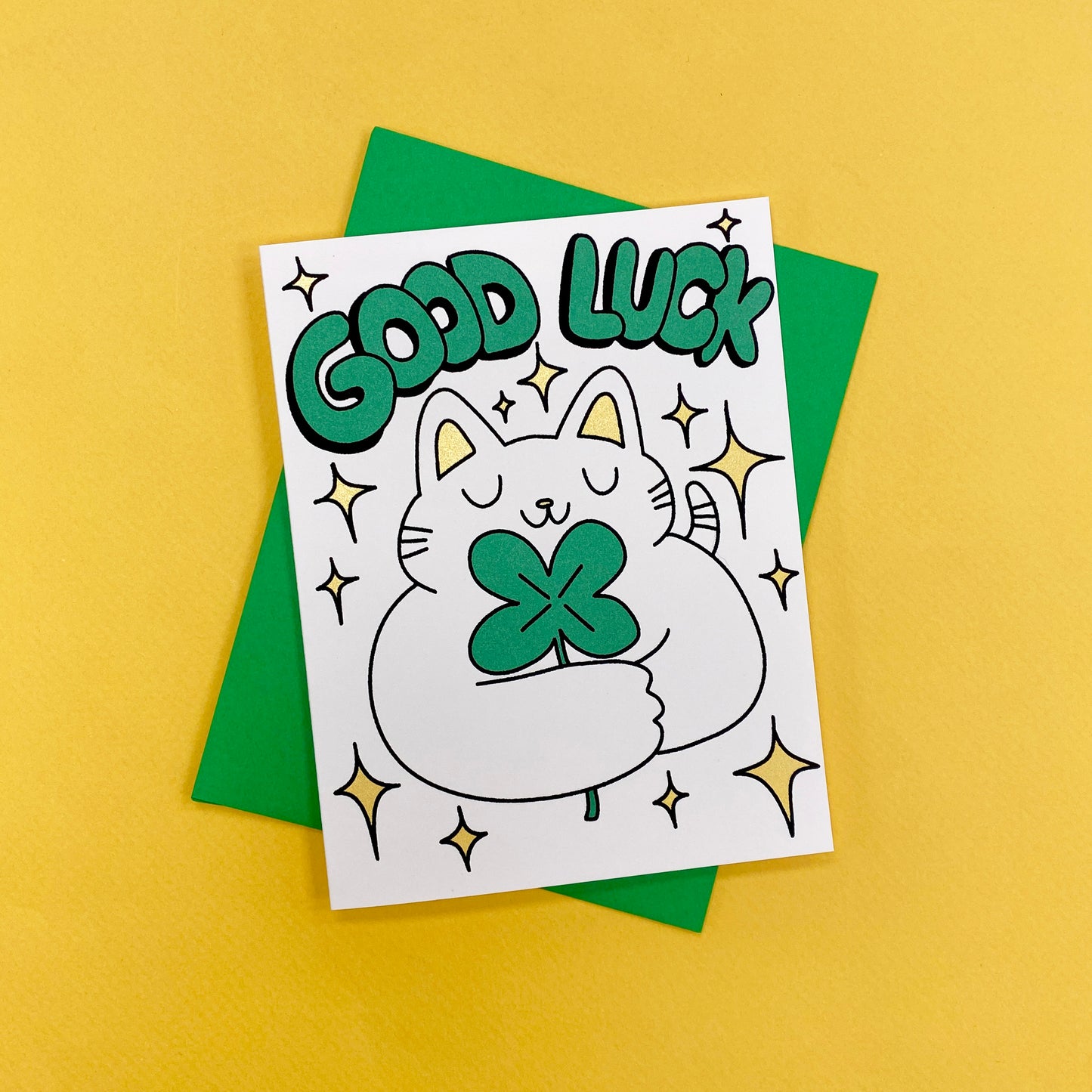 Good Luck Clover Greeting Card