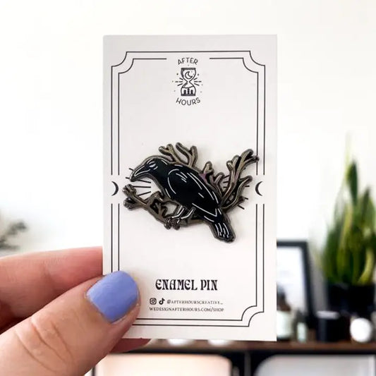 Crow Hard Enamel Pin