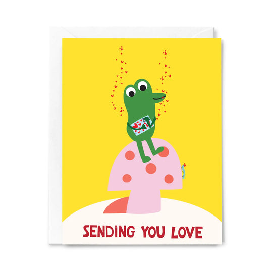 Sending You Love and Friendship Frog Greeting Card