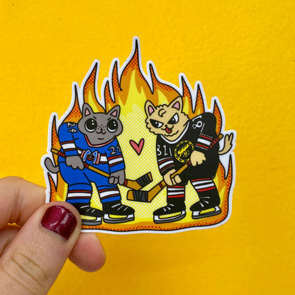 Heated Rivalry Faceoff Vinyl Sticker