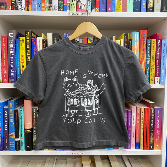 Cropped Home Is Where Your Cat Is Tee