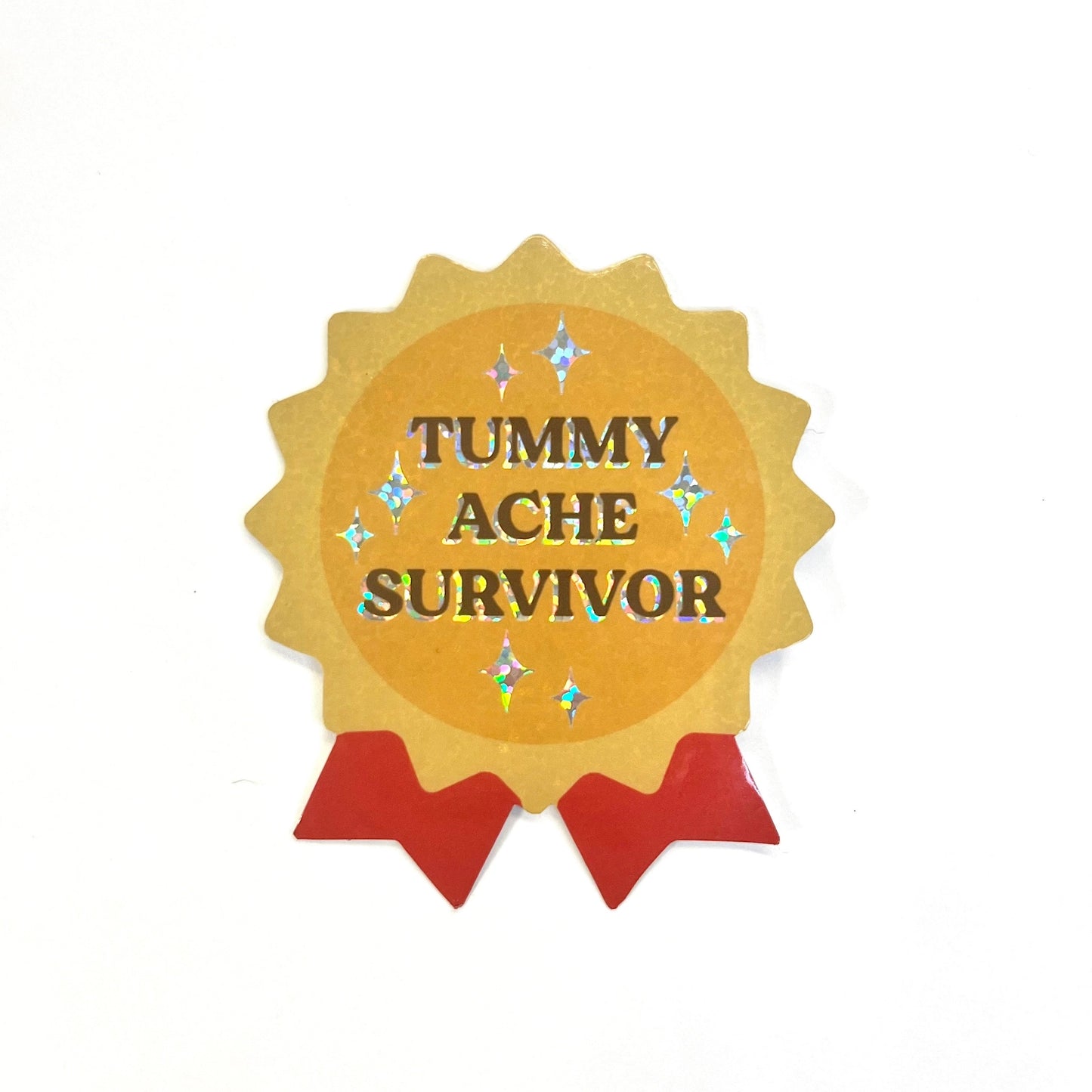 Tummy Ache Survivor Ribbon - Vinyl Sticker