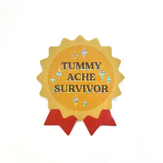 Tummy Ache Survivor Ribbon - Vinyl Sticker