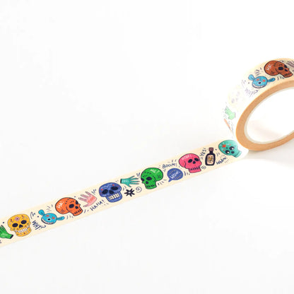 Colorful Skulls Washi Tape