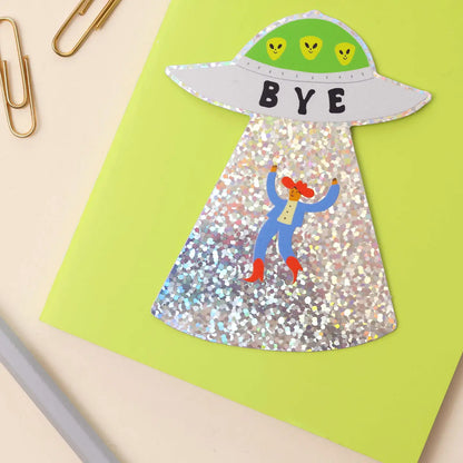 BYE Cowboy Ufo Glitter Vinyl Sticker