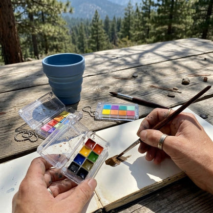 Portable Mini Watercolour Paints Keychain