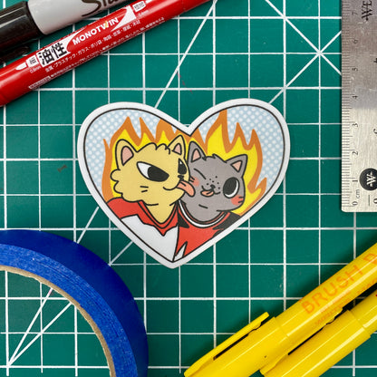 Heated Rivalry Heart Cuties Vinyl Sticker