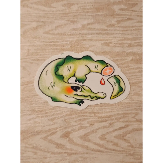 Glossy Crocodile Vinyl Sticker
