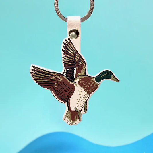 Leather Holy Duck Keychain