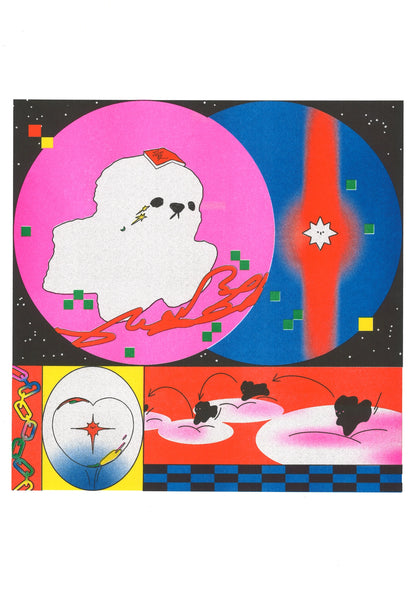 Crush by Sanqian Risograph A3 Print