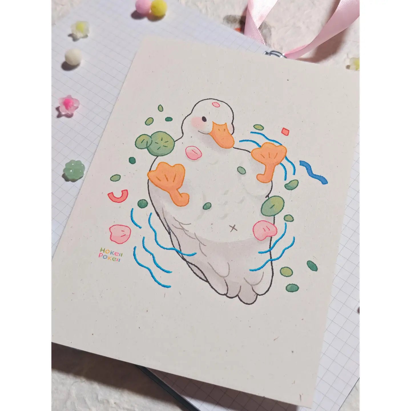 White Duckie Mini Art Print