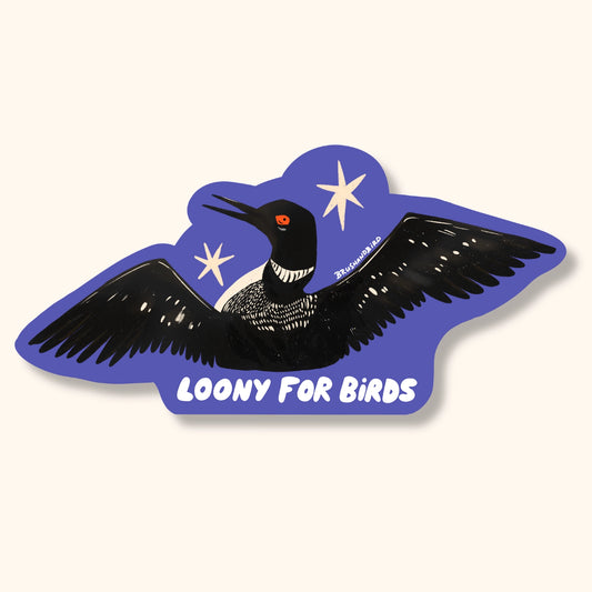 Loony For Birds Sticker