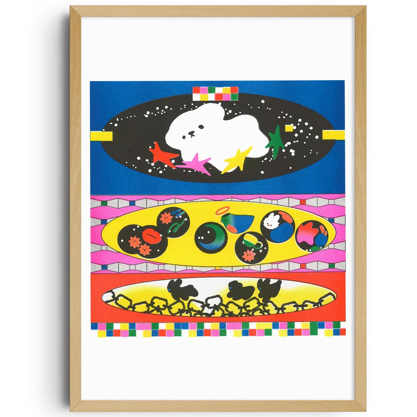 Why Not by Sanqian Risograph A3 Print