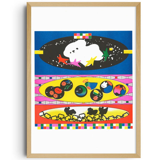Why Not by Sanqian Risograph A3 Print