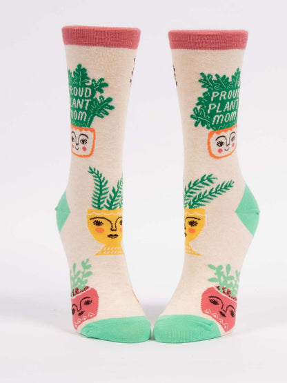 Proud Plant Mom Crew Socks - W