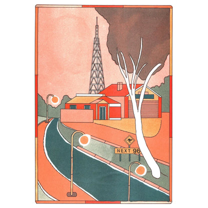 Nowhere in Australia by Marco Quadri Risograph A3 Print