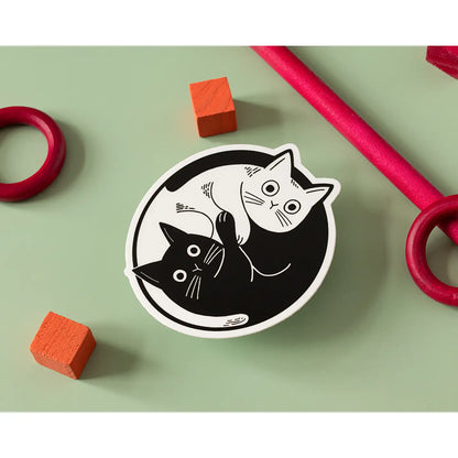 Yin Yang Cats Magnet
