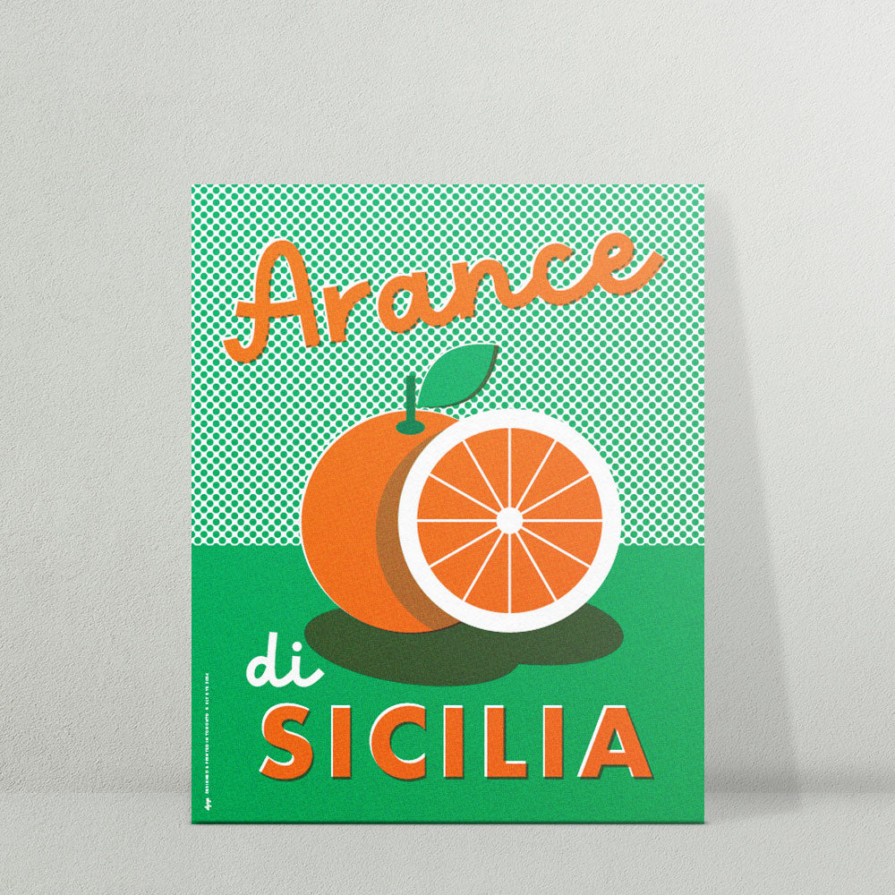 Sicillian Orange Risograph Print
