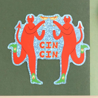 Margherita Devils Glitter Vinyl Sticker