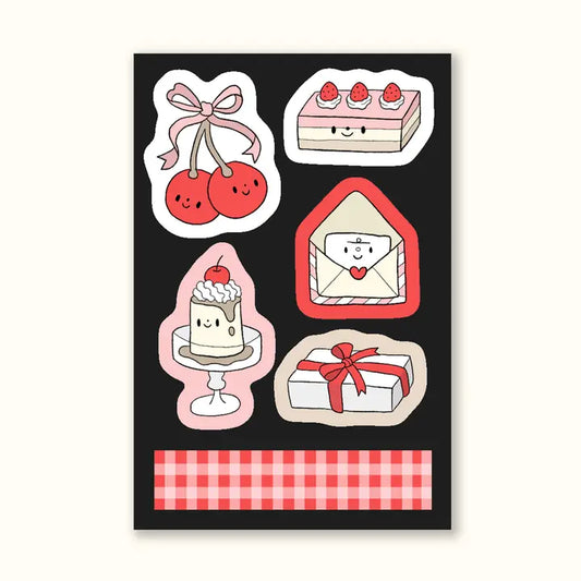 Make a Wish Cherries and Cake Mini Sticker Sheet