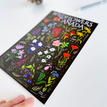 Wildflowers Canada 6x9 Postcard