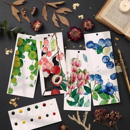 Watercolour Painting Cards Kit - Leafy Bookmarks