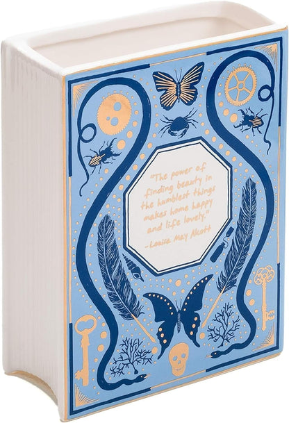 Bibliophile Ceramic Vase: Collected Curiosities illustrated by Jane Mount