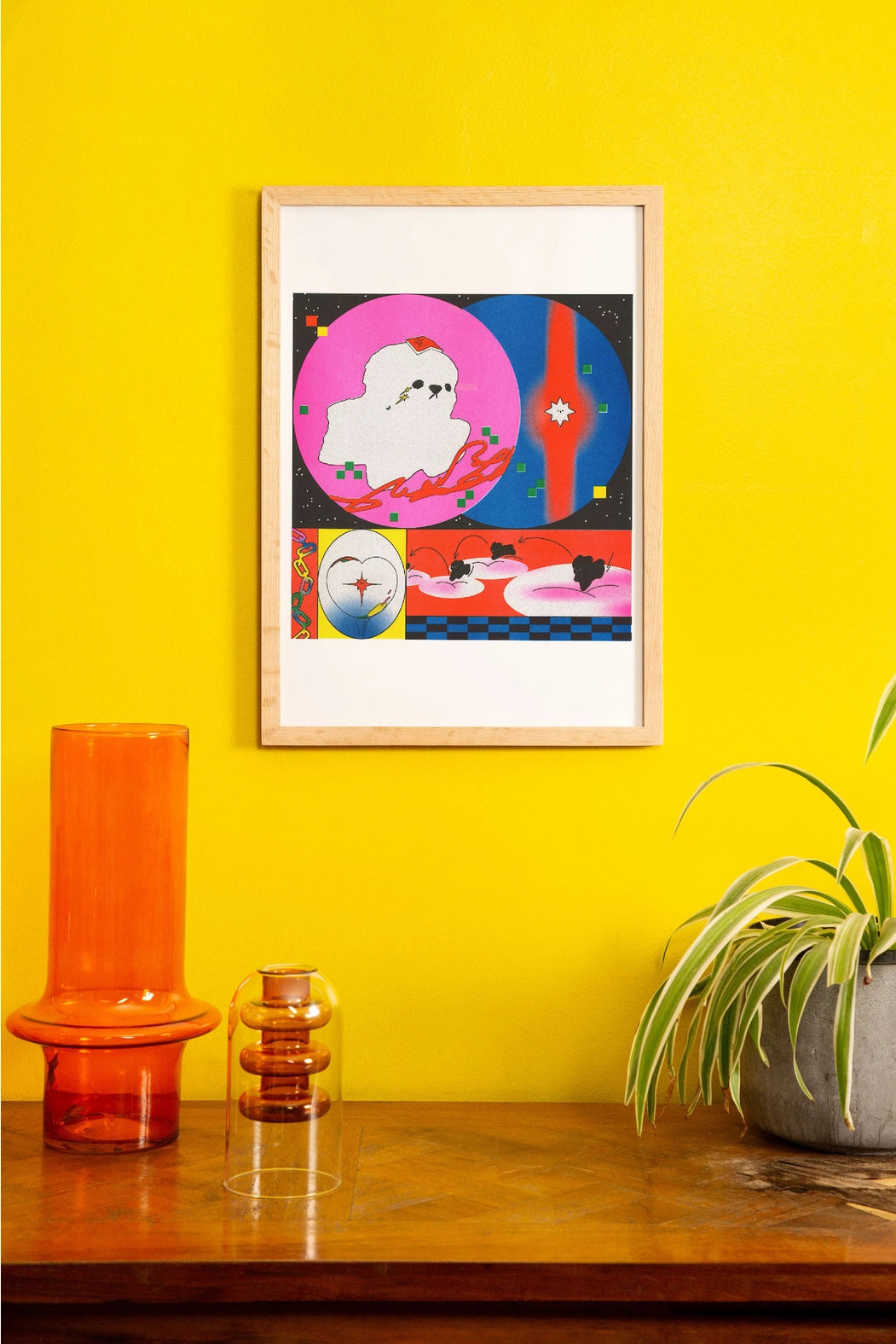 Crush by Sanqian Risograph A3 Print
