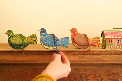 Dove Screen-Printed Board Decoration