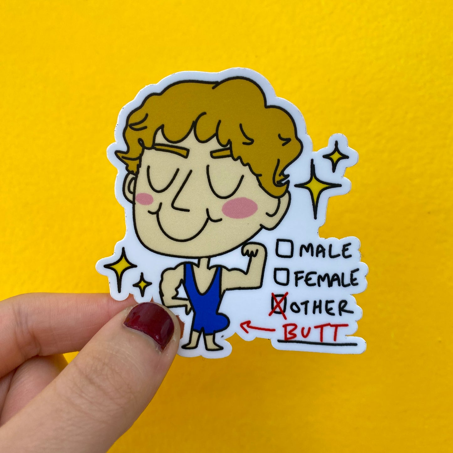 Connor Storrie Butt Vinyl Sticker