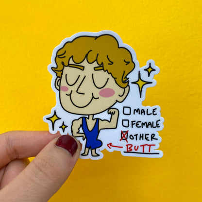 Connor Storrie Butt Vinyl Sticker