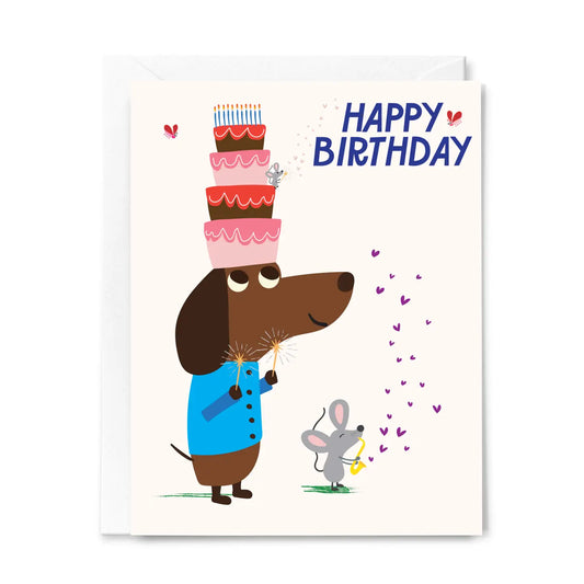 Happy Birthday Dachshund Card – Stanley Style!