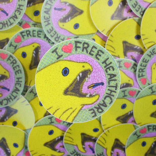 I Heart Free Healthcare Fish - Vinyl Sticker