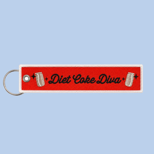 Diet Cola Diva Embroidered Keychain