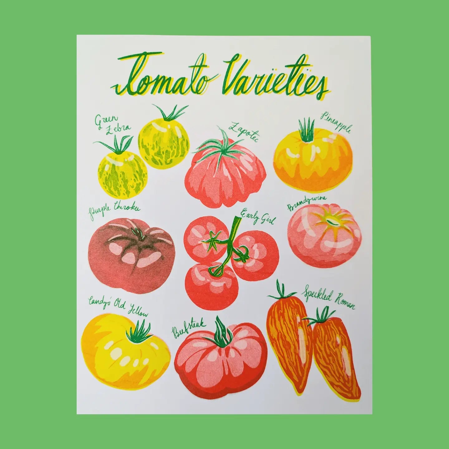 Heirloom Tomato Risograph Print