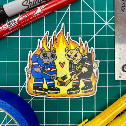 Heated Rivalry Faceoff Vinyl Sticker