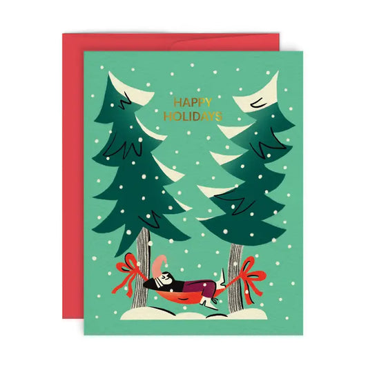 Hammock Trees Holiday Greeting card