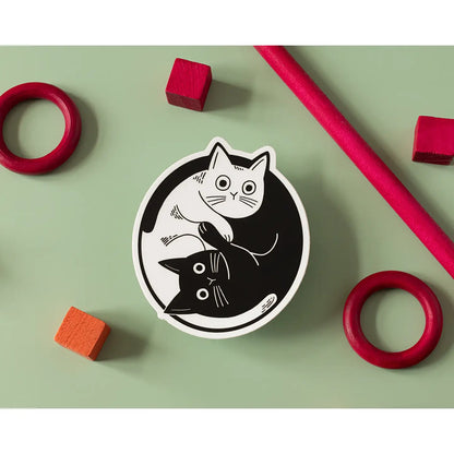 Yin Yang Cats Magnet
