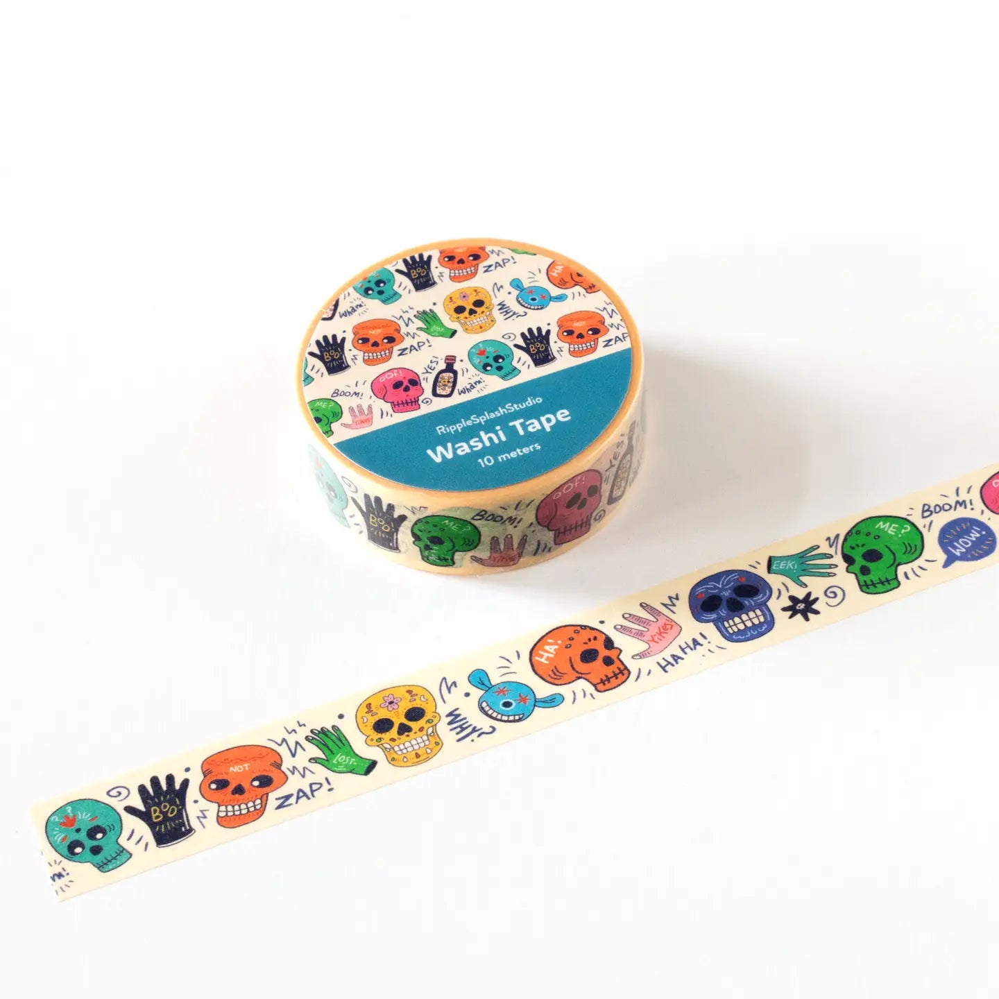 Colorful Skulls Washi Tape