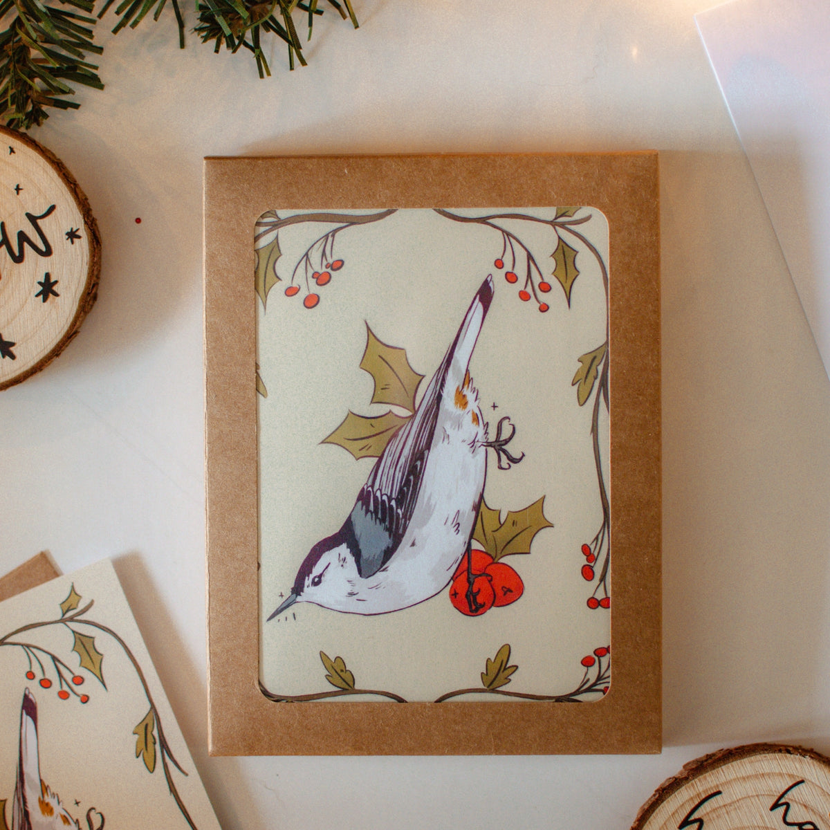 Nuthatch Boxed Christmas Card Set