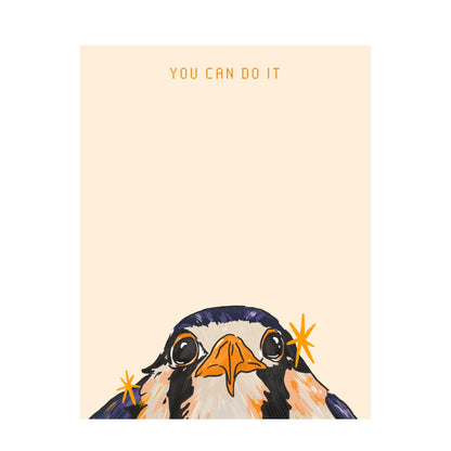Baby Kestrel "You Can Do It" Notepad