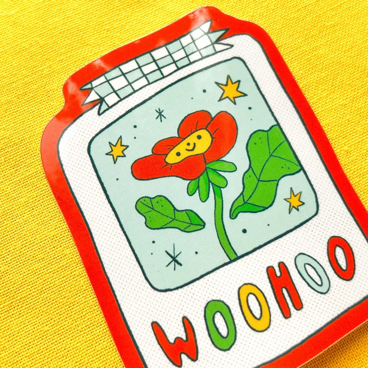 Woohoo Flower Vinyl Sticker