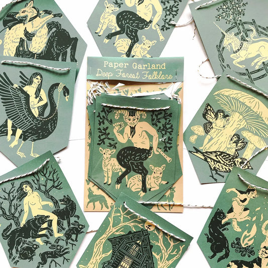 Deep Forest Folklore Paper Garland