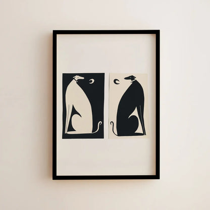 Black and White Dog Print